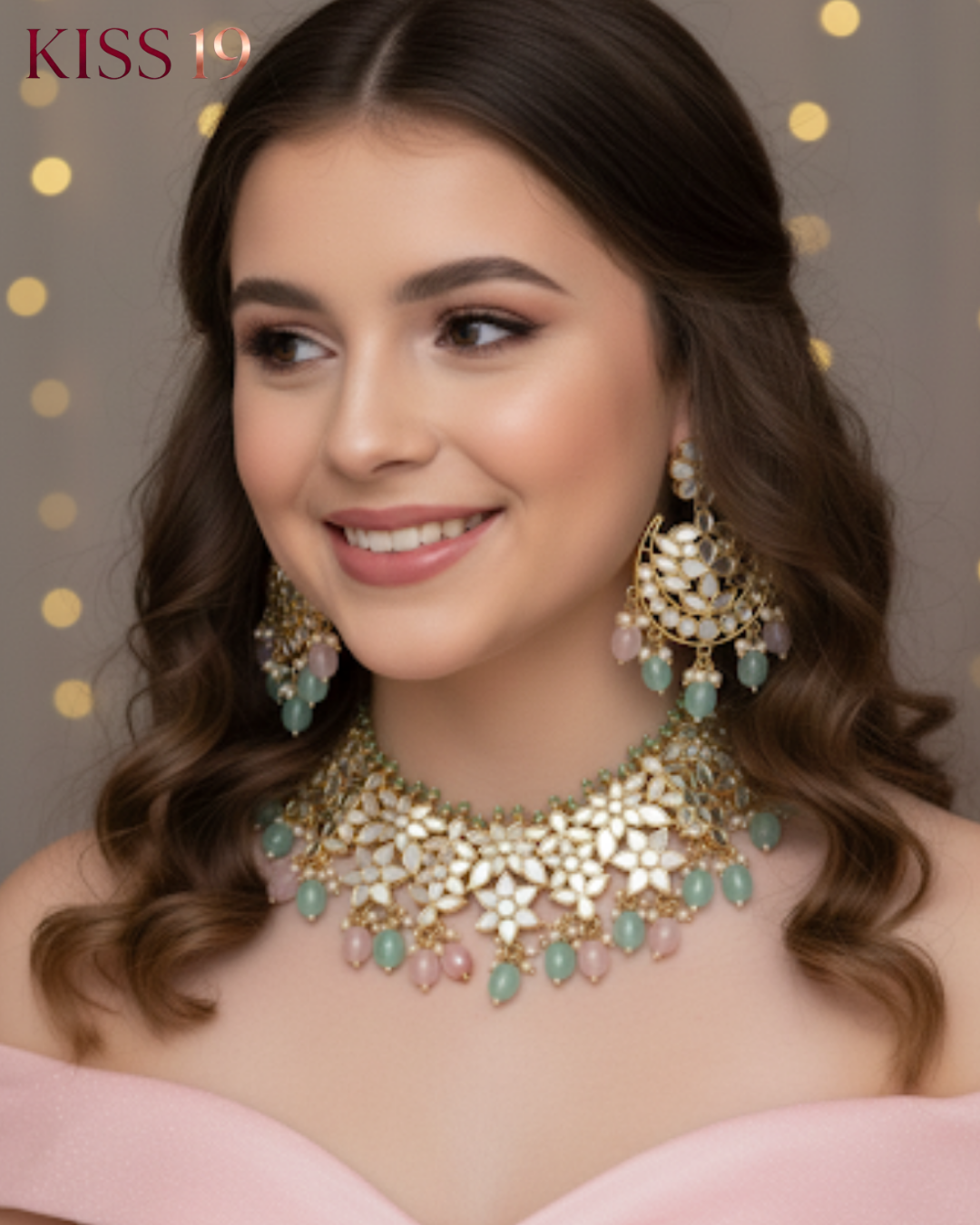 The Belgravia Pastel Blossom Choker and Earring Set