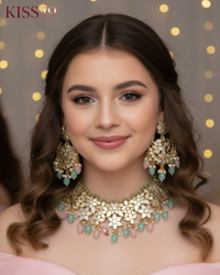 The Belgravia Pastel Blossom Choker and Earring Set
