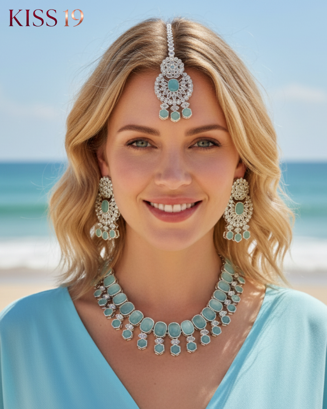 The Mayfair Ice Collection – Necklace, Earrings & Head Piece Set
