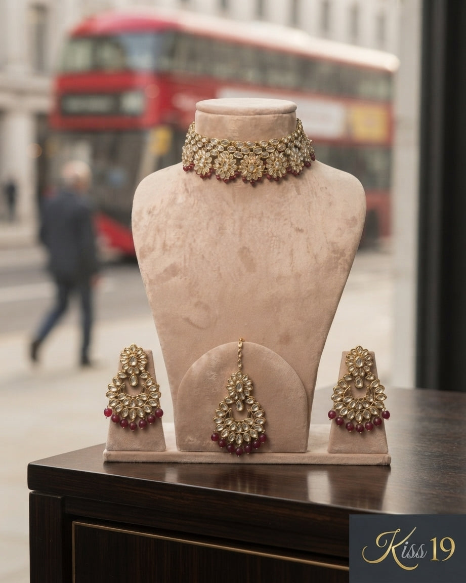 The Kensington Ruby Choker Set